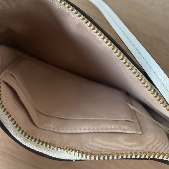 Yellow Coach Gingham Leather Wristlet Sunglow Check - Picture 4 of 4